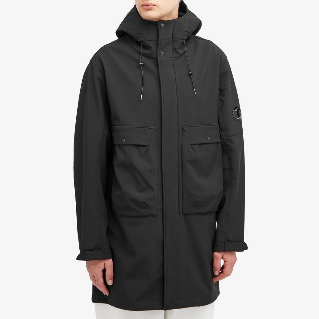 CP Company Men's C.P. Shell-R Hooded Parka Jacket Black